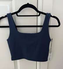 Weworewhat Dark Blue Straight Neck Crop. Runs big, more like a S/M