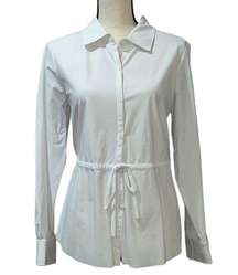 Alfani Drawstring Button Down Blouse