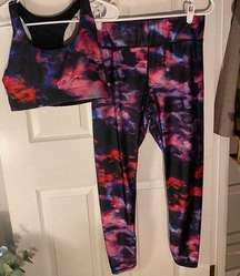 New York Blue, Red, Pink, Purple, Black Watercolor Workout Set