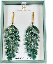 NIB HOUSE OF HARLOW x REVOLVE: NWT 14k Gold Plated Palm Earrings