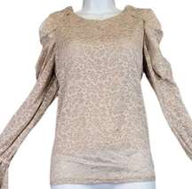 Carolina Belle soft nude lace blouse size S