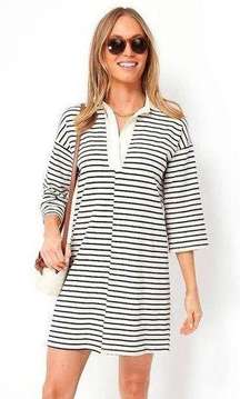 Navy Stripe Ashton Knit Polo Dress size Small (S)