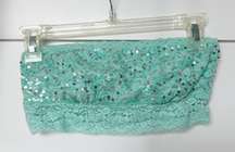 VS PINK Turquoise Sequin Lace Bandeau