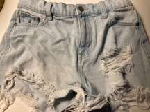 Ripped High Rise Shorts 