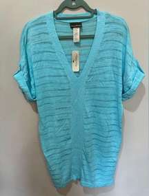 Tommy Bahama beach V neck sweater coverup NWT sz Large