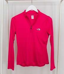 North Face Pink Coral Quarter Zip - Small