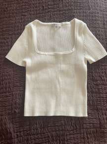 Square-neck Sweater Tee