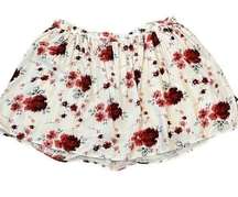 OUTFITTERS short skirt floral XL extra large lined elastic waist