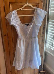 Blue And White Mini Dress