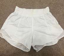 White Hotty Hot Shorts 4”