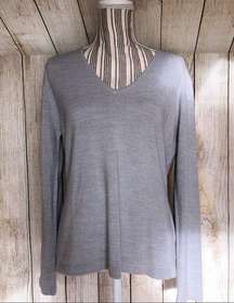 NY & CO Grey Comfy Casual Basic Large Sweater