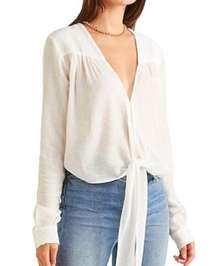 THE RANGE Tie Front Blouse NWT‎