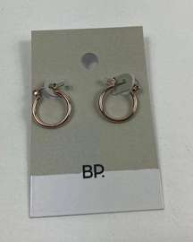 4/$25 NWT bp Nordstrom rose gold mini hoop earrings