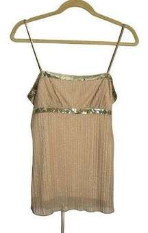 Vintage Soulmates Gold Glitter Spaghetti Strap Tank Top Y2K Medium