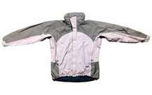 Patagonia grey and lavender goretex waterproof zip up  jacket