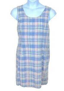 Vintage Herman Geist Plaid Sleeveless Romper Dress Y2K size 16