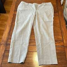 Women’s Talbots Hampshire light gray ankle pants slacks  size 14 P