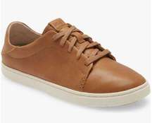 Olukai Pehuea Li Ili Sneakers Lace Up Low Top Genuine Leather Casual Brown 7