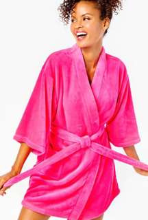 NWT  Elaine Knit Robe in Pink Grenadine