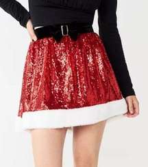 - Mrs. Clause Santa Red sequin skirt - XXL - Brand new w/tags!