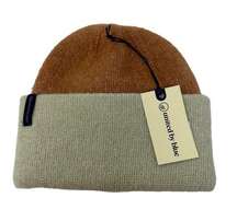 United By Blue Reversible Beanie Hat Two Tone Cream Camel Tan NEW