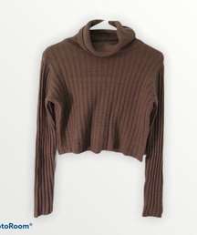 The Fashion District Cropped Turtleneck Sweater