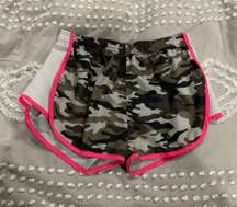 Camo and Hot Pink Workout Shorts