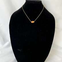 Elisa Gold Pendant Necklace In Bright Coral Magnesite