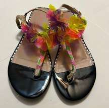 Betsey Johnson Alanni Black Embellished Flower Sandals
Women's Size 7