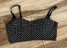 Seek the label polka dot black bra top