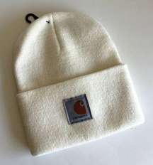 NEW Carhartt White Unisex Knit Beanie with Tags