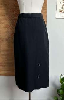 Vintage Black High Waisted Pencil Skirt