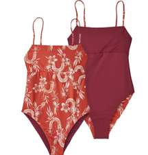 NWT  Sunrise Slider Reversible Patalokahi Sumac Red One Piece Swimsuit