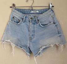 GRLFRND Helena Denim Shorts light wash size 24