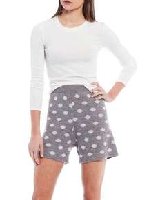 Polka Dot Knit Shorts