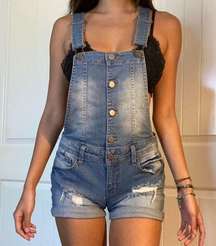 Blue short Tinseltown denim overalls