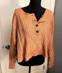 cropped burnt orange sweater