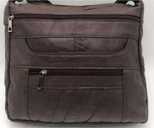 Roma Leathers Concealment Lockable Conceal Carry Purse Brown Genuine Leather