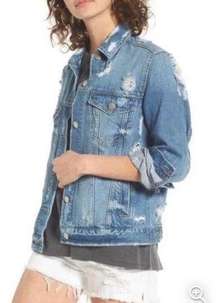 Super Distressed Soft Denim Trucker Jacket