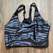 Cynthia Rowley Roseland Sports Bra Zebra Metallic