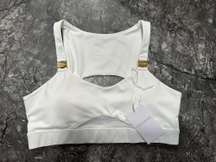 cleo  White Open Back Sports Bra