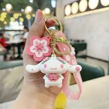 Sanrio cinnamoroll Sakura Cherry Blossom Kawaii Cute Backpack Charm Keychain …​​