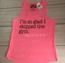 Chin Up Apparel Pink Graphic Tank Size M