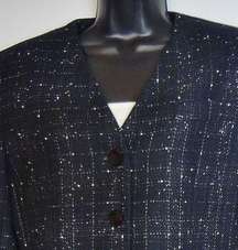 𝅺Jones New York Black Tweed Blazer  Size 4