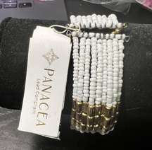 White And Gold Bead Bracelet NWT