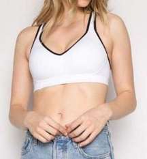 NWT Anemone White & Black Razor Back Sports Bra