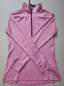 Women's  Heatgear Pink 1/4 Zip Sweatshirt Size M Loose Fit