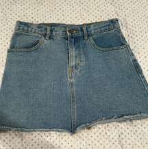 jean mini skirt