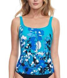 New! Gottex Floral Art Round Neck Tankini Top