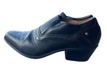 DINGO Black Leather Ankle Cowboy Western Motorcycle Biker Boots Size 6.5 Women’s